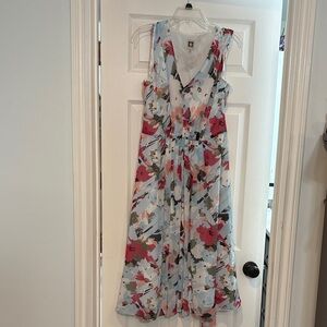Anne Klein Multicolor Floral Midi Dress